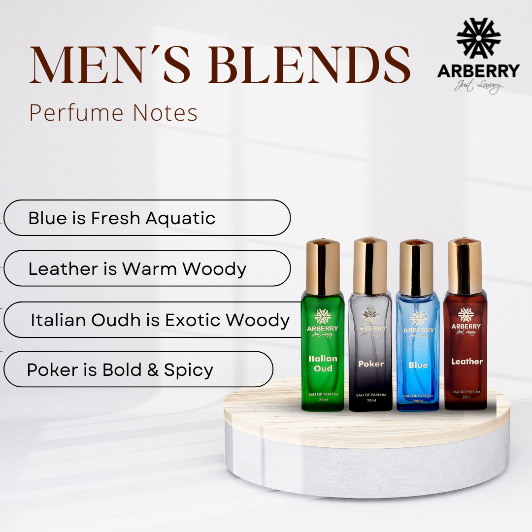  ARBERRY MENS BLENDS 4X20ML COMBO UNISEX EDP 80ML